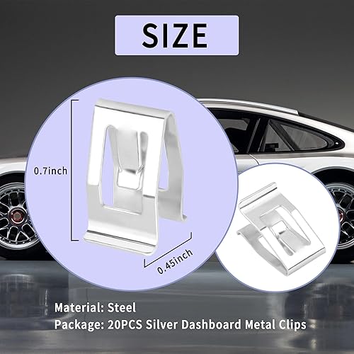 Miniatura 2 de 20 clips de metal para tablero de instrumentos, clips de repuesto para parachoques, clips de salpicadero de puerta, clips de guardabarros, clips