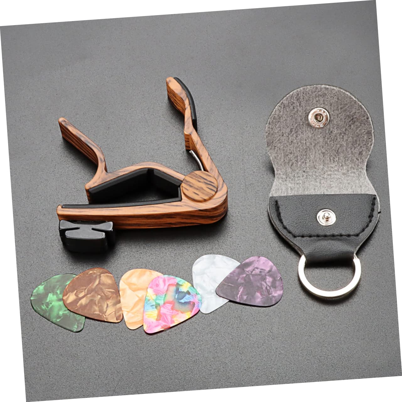 TOYANDONA 4juegos Accesorios Para Guitarra Capo y Púas Soporte Para Guitarras Acústicas y Eléctricas Total