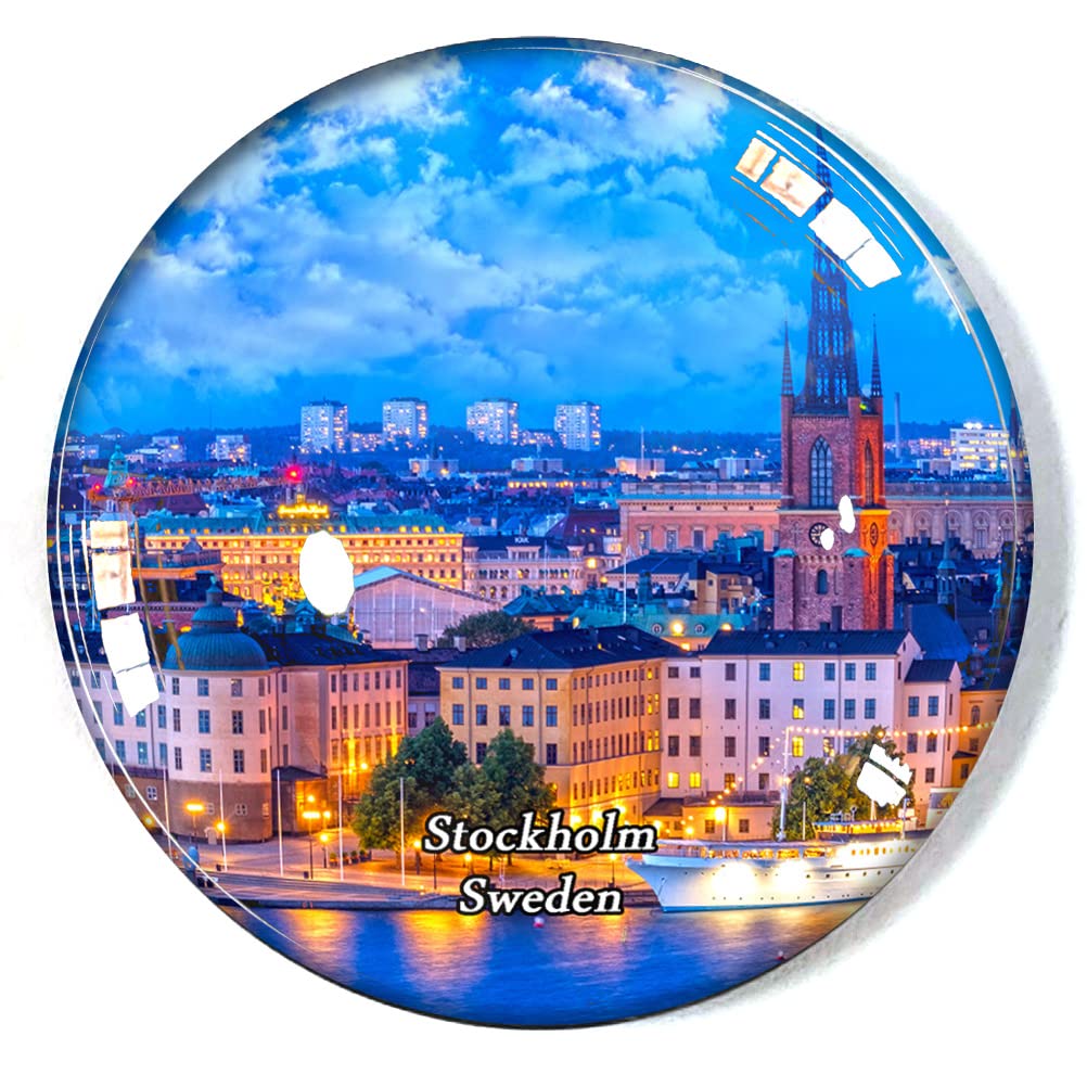 Stockholm Sweden Fridge Magnet Refrigerator Freezer Magnet Souvenir Decoration Magnet Sticker Glass Crafts