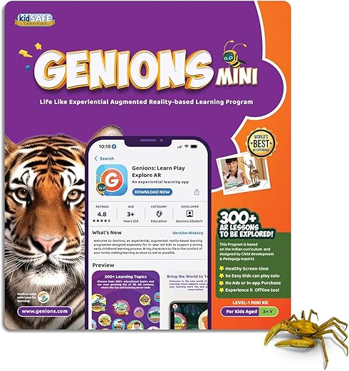 Genions Mini Kit Level 1 | Interactive AR Learning | 300+ AR Topics | Augmented Reality | Educational Gifts for Kids Ages 3+ Years | Interactive…
