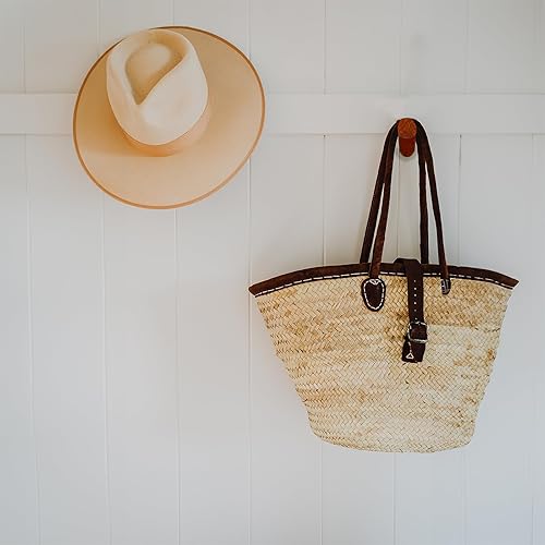 Miniatura 6 de Ganchos de pared de madera, paquete de 4 ganchos para sombreros para pared, ganchos para colgar abrigos de pared, rústicos, decorativos de madera,