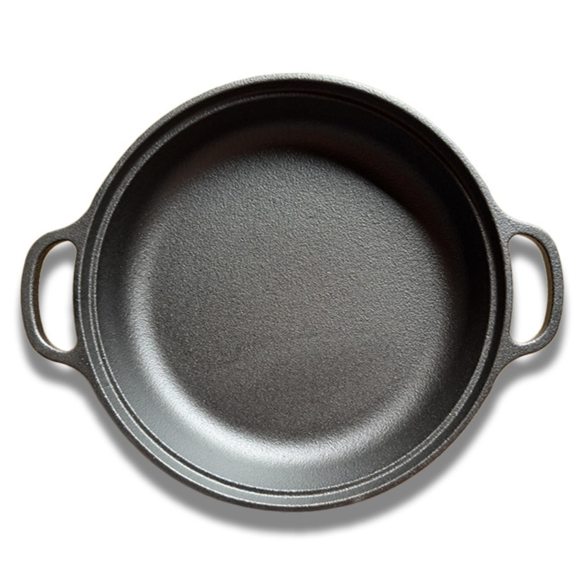 Poêle en fonte ronde antiadhésive 22 cm pour une cuisson saine au gaz et induction