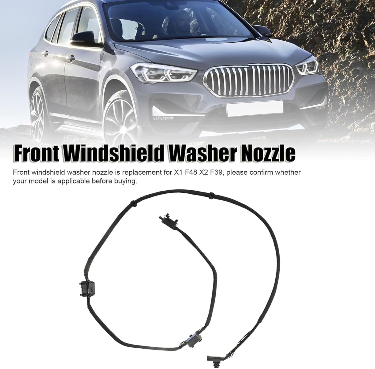 61667954204 Windshield Washer Sprayer 61662643227 for F48 15-22 Front Windscreen Washer Nozzle Replacement