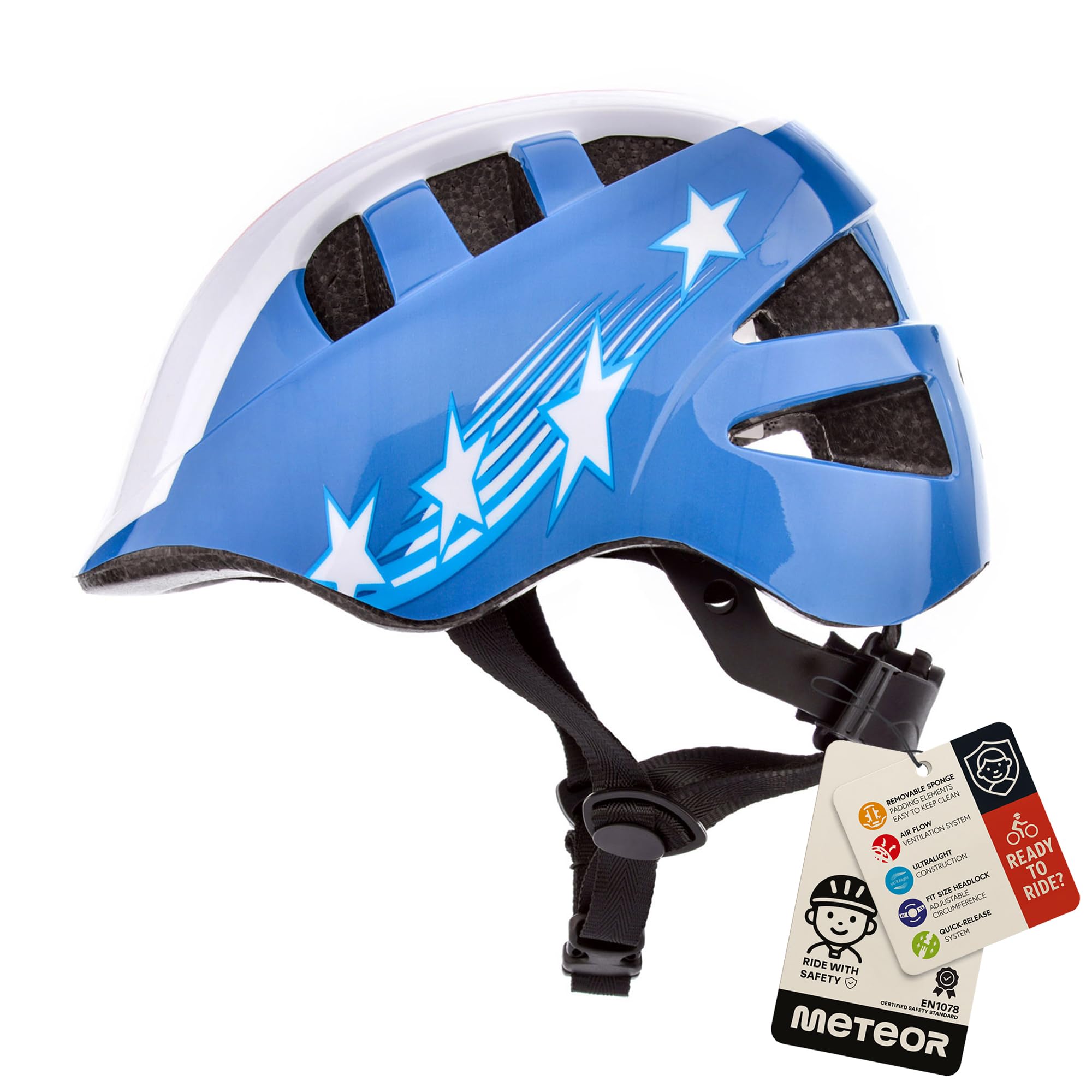 meteor Casco Bici Ideale per Bambini - Caschi Perfetto per Downhill Enduro Ciclismo MTB Scooter - Helmet per Tutte Le Forme di Attività in Bicicletta Helmo