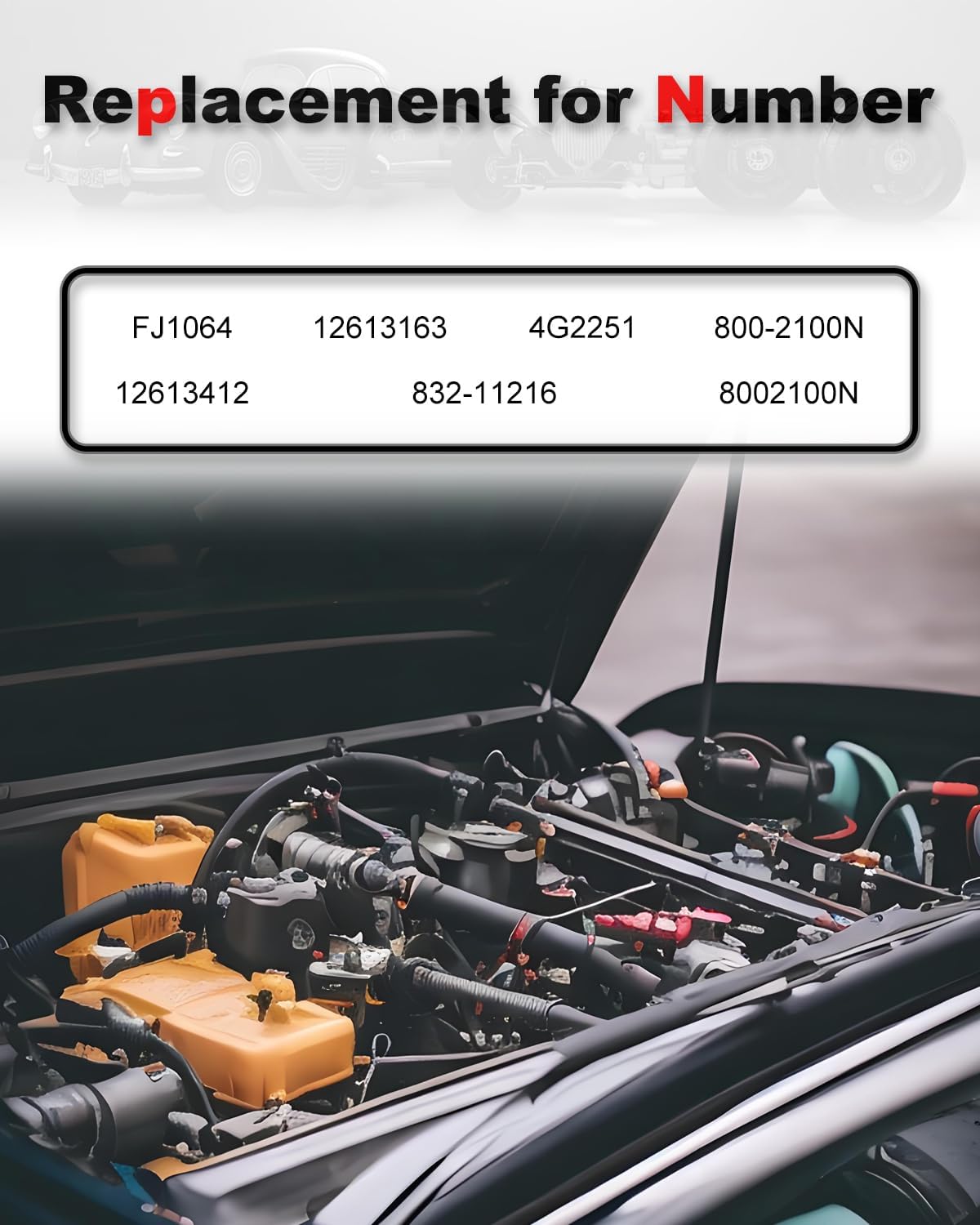 4-Count Fuel Injector Compatible with Chevy HHR 2009-2011, Malibu 2008-2012, Pontiac G6 2010 - L4 2.2L & 2.4L - Flex & Gas Replacement for FJ1064 12613163 4G2251 800-2100N 12613412 832-11216