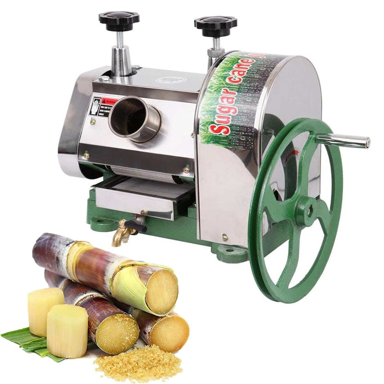 Manual Sugarcane Juice Machine Stainless Steel Sugar Cane Juicer Commercial Sugar Cane Press Extractor With Handwheel Efficient Juicing