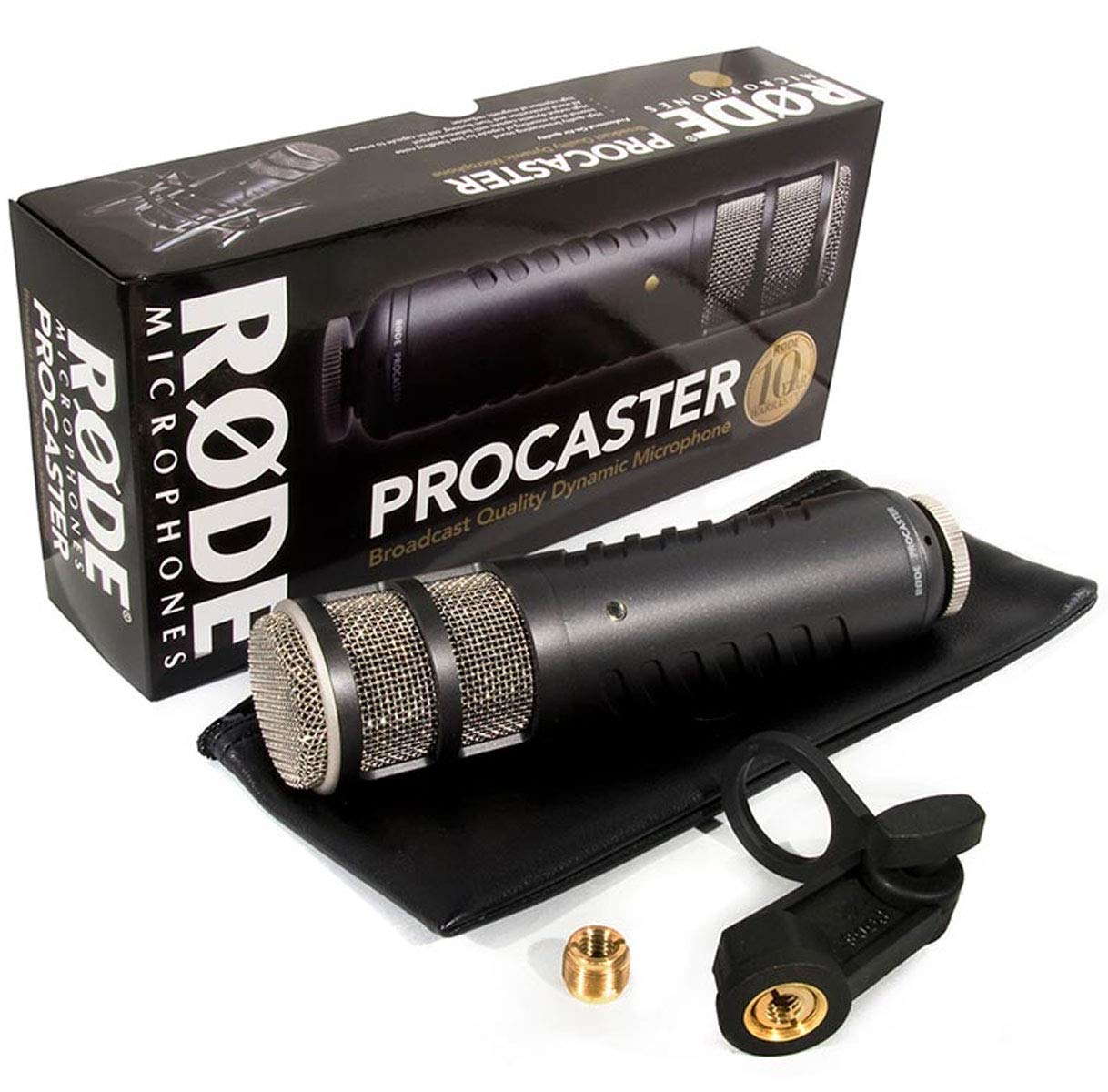 Rode Procaster Sprecher-Mikrofon + keepdrum WS02 Schaumstoff Windschutz