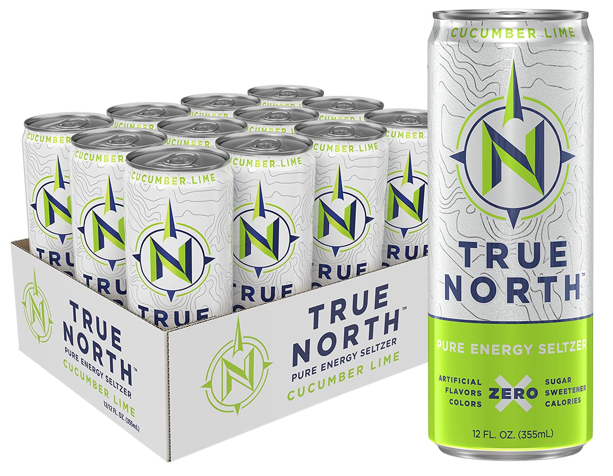True North Pure Energy Seltzer, Cucumber Lime, 12 Fl Oz