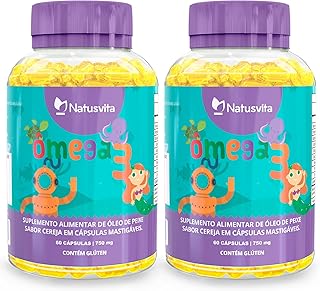 Ômega 3 Kids Selo Meg-3 Sabor Cereja Cápsulas (Kit 2 und. 120 cápsulas)
