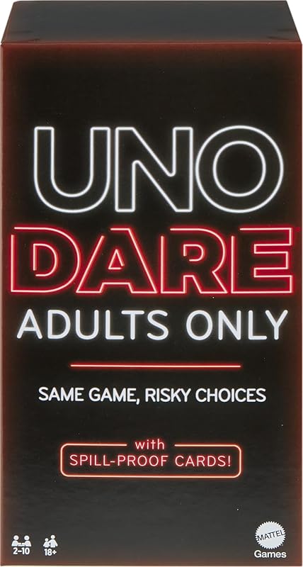 Mattel Games UNO Dare Adults Only Card Game for Game Night, Travel, Camping & Party