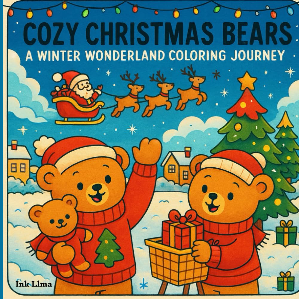 Cozy Christmas Bears: A winter wonderland and coloring journey