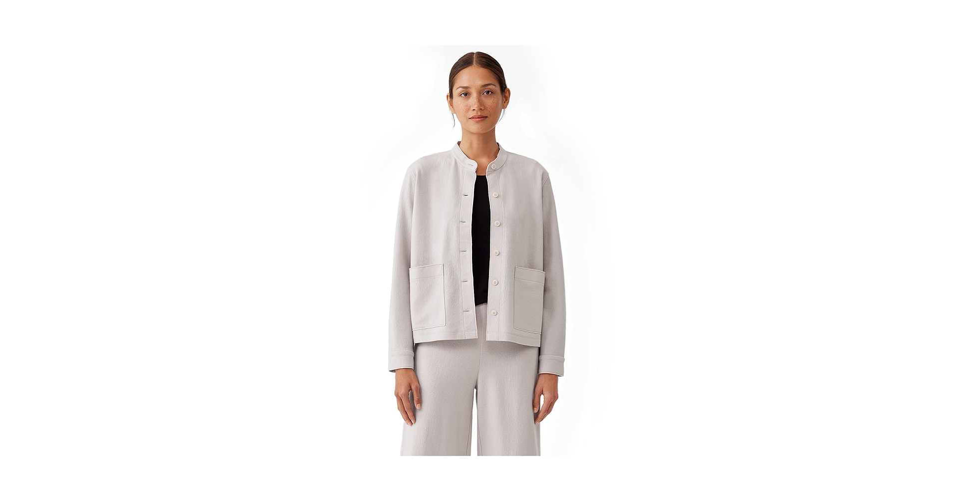 Amazon.com: Eileen Fisher Women's Mandarin Collar Jacket