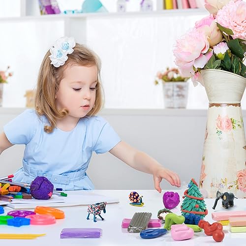 Miniatura 6 de Arcilla polimérica de 72 colores, arcilla para esculpir grande, arcilla para hornear, arcilla de moldeo segura y no tóxica con herramientas de