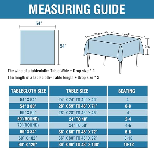 Miniatura 6 de Manteles de lino texturizados cuadrados de 54 x 54 pulgadas, impermeables de alta calidad, mantel tejido de lino sólido a prueba de derrames,