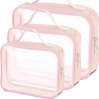 Juego de 3 bolsas de viaje transparentes para...