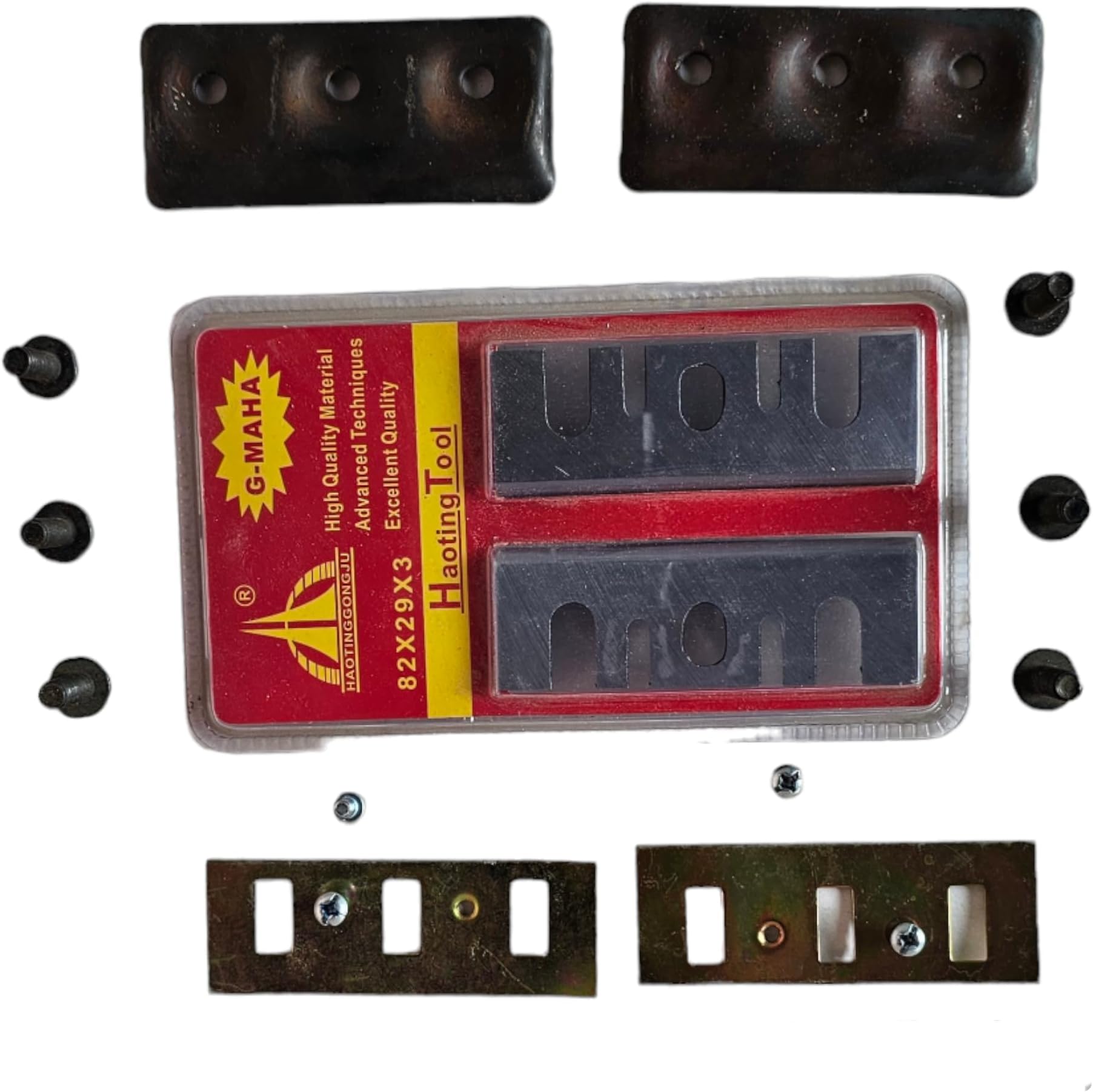 82mm Wood Planer Blade, Drum Plate, Screw and Bolts (82 mm Replacement Set)
