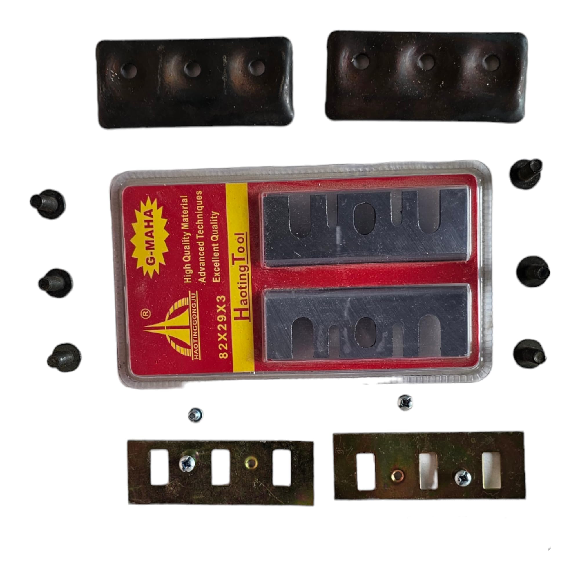 82mm Wood Planer Blade, Drum Plate, Screw and Bolts (82 mm Replacement Set)
