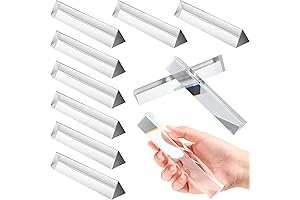 Syhood 10 Pack Clear Triangular Prisms for Photography and Science Education (6 Inch)
