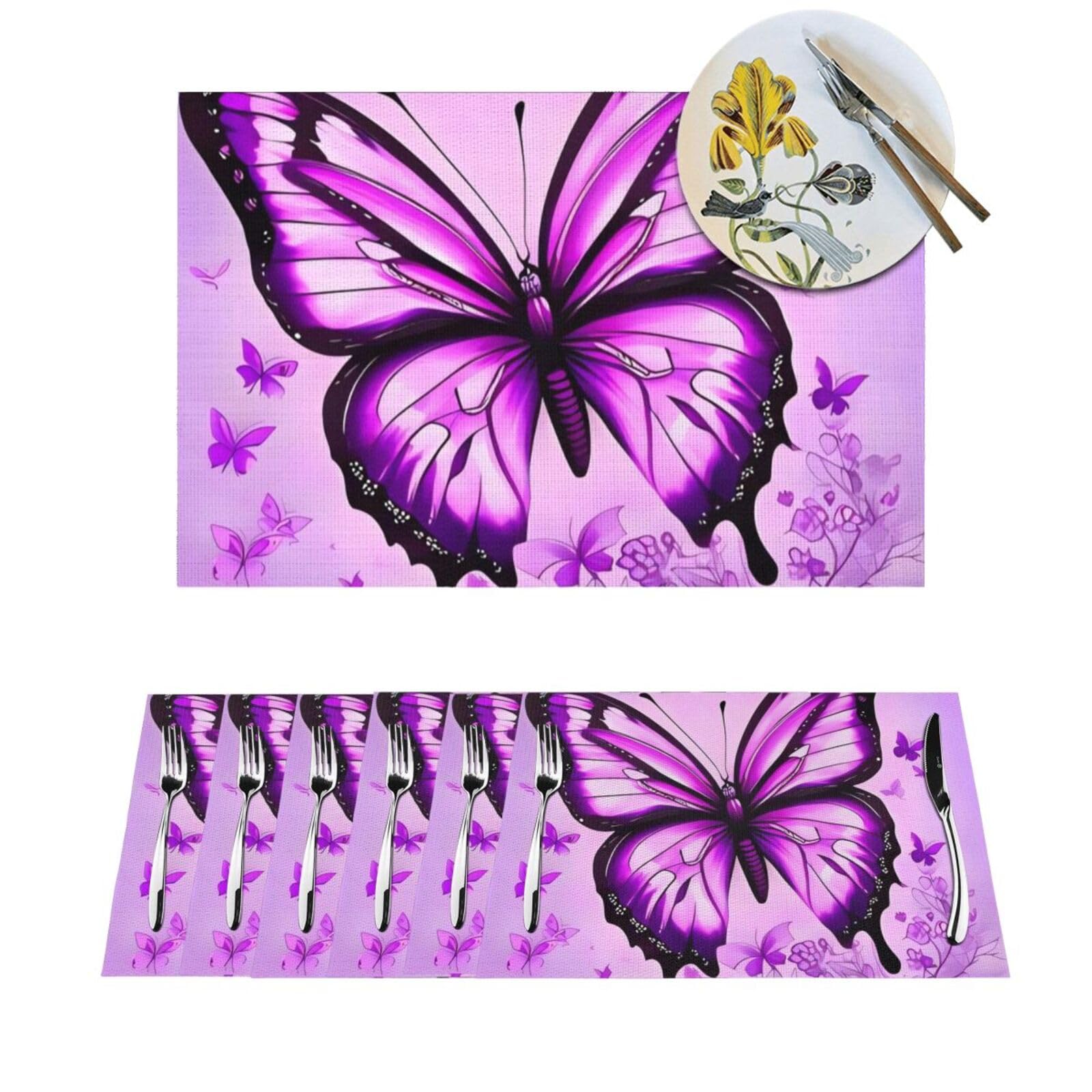 Sets de table tissés en PVC résistants à la chaleur et antidérapants pour cuisine