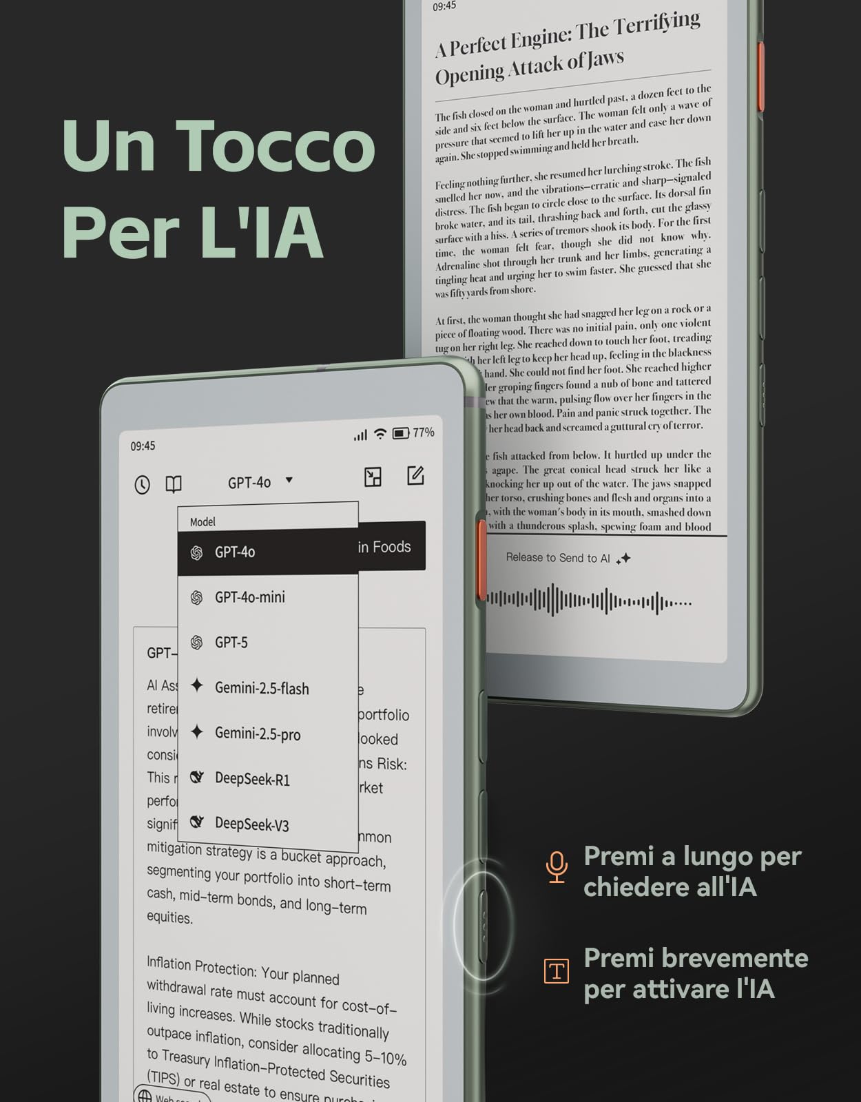 VIWOODS 6,13’’ AiPaper Reader C con display a colori, dispositivo eReader E Ink con luce calda e fredda regolabile, ultra-sottile e leggero, con integrazione AI, 128 GB di memoria