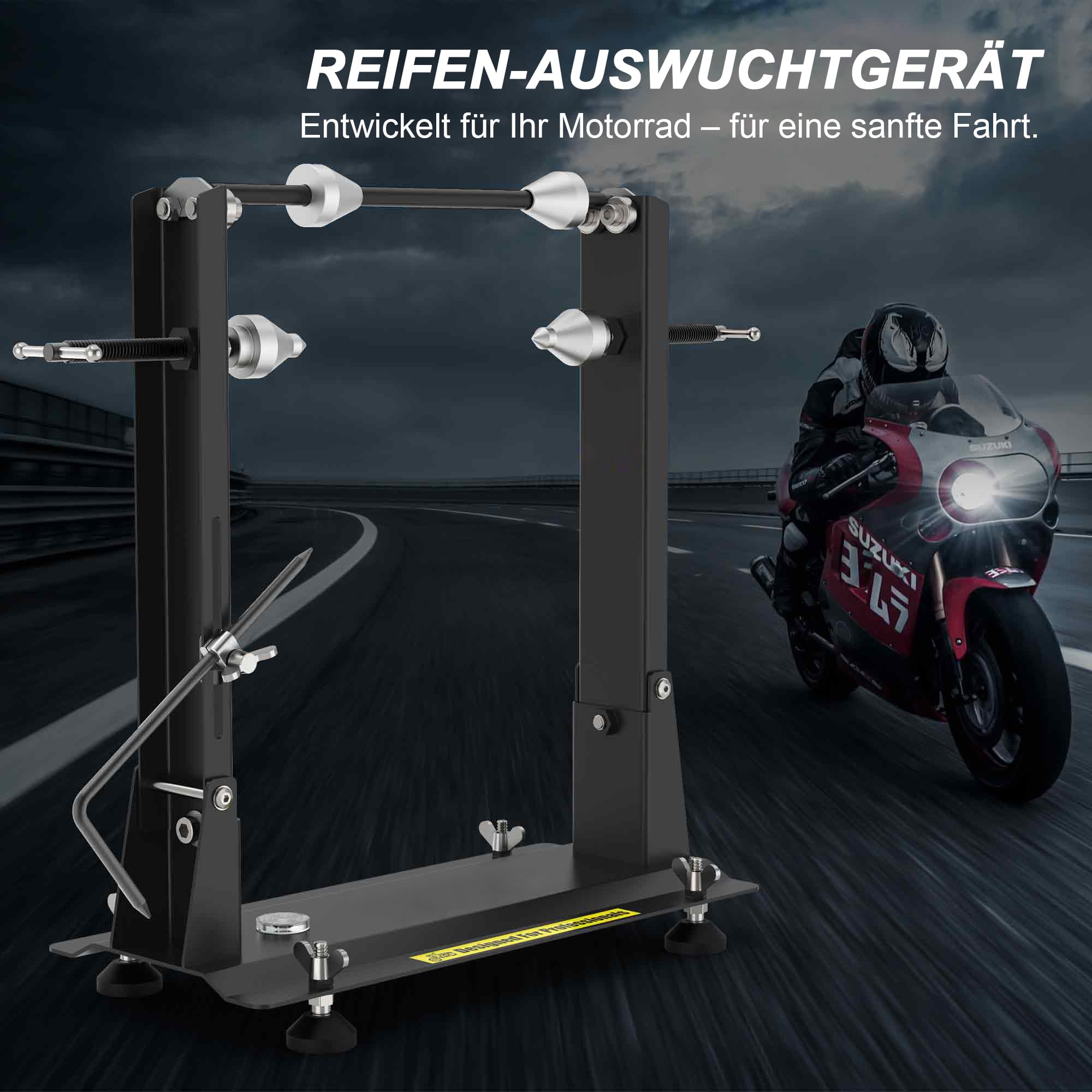 Klappbarer Motorrad-Radauswuchtständer statisch/dynamisch