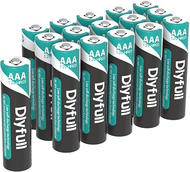 1.2V Ni-MH Rechargeable AAA Batteries 16 Pack of 1100mAh Low Self Discharge