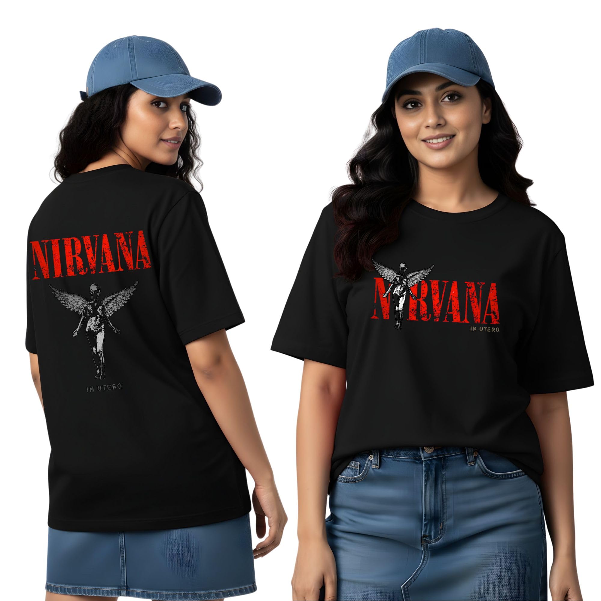 Buy BRATMAZ Nirvana in Utero Boxy Fit Drop Shoulder T-Shirt for