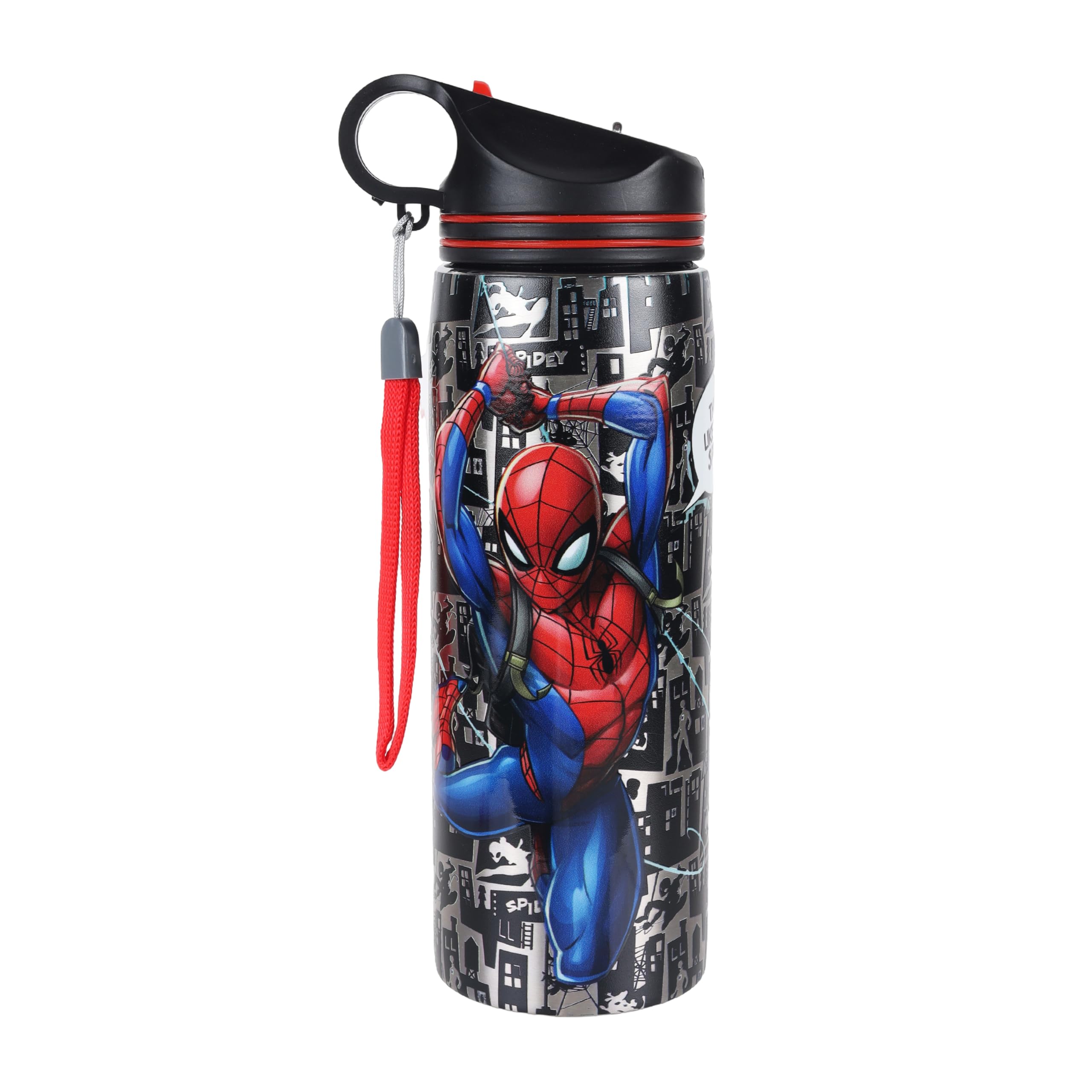Marvel Avengers Stainless Steel Sipper Water Bottle (700ml) – Cartoon Character Print, Leakproof & Durable, Single Wall Bottle for Boys, Girls, Kids & Adults | Gym, Office, School, College Use-image-7