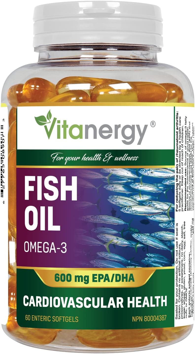 Vitanergy High Concentrated Omega 3 Fish Oil Supplement Sharper Brain