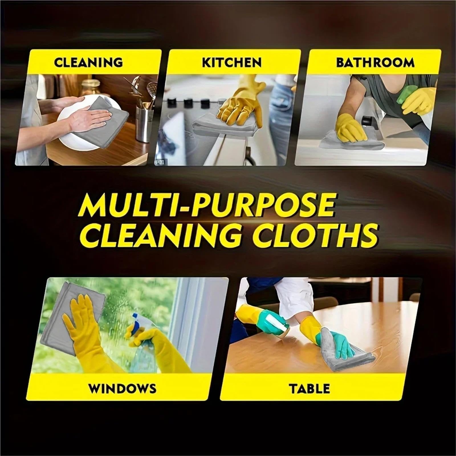 Chiffons de Nettoyage en Fibres ultrafines épaissies