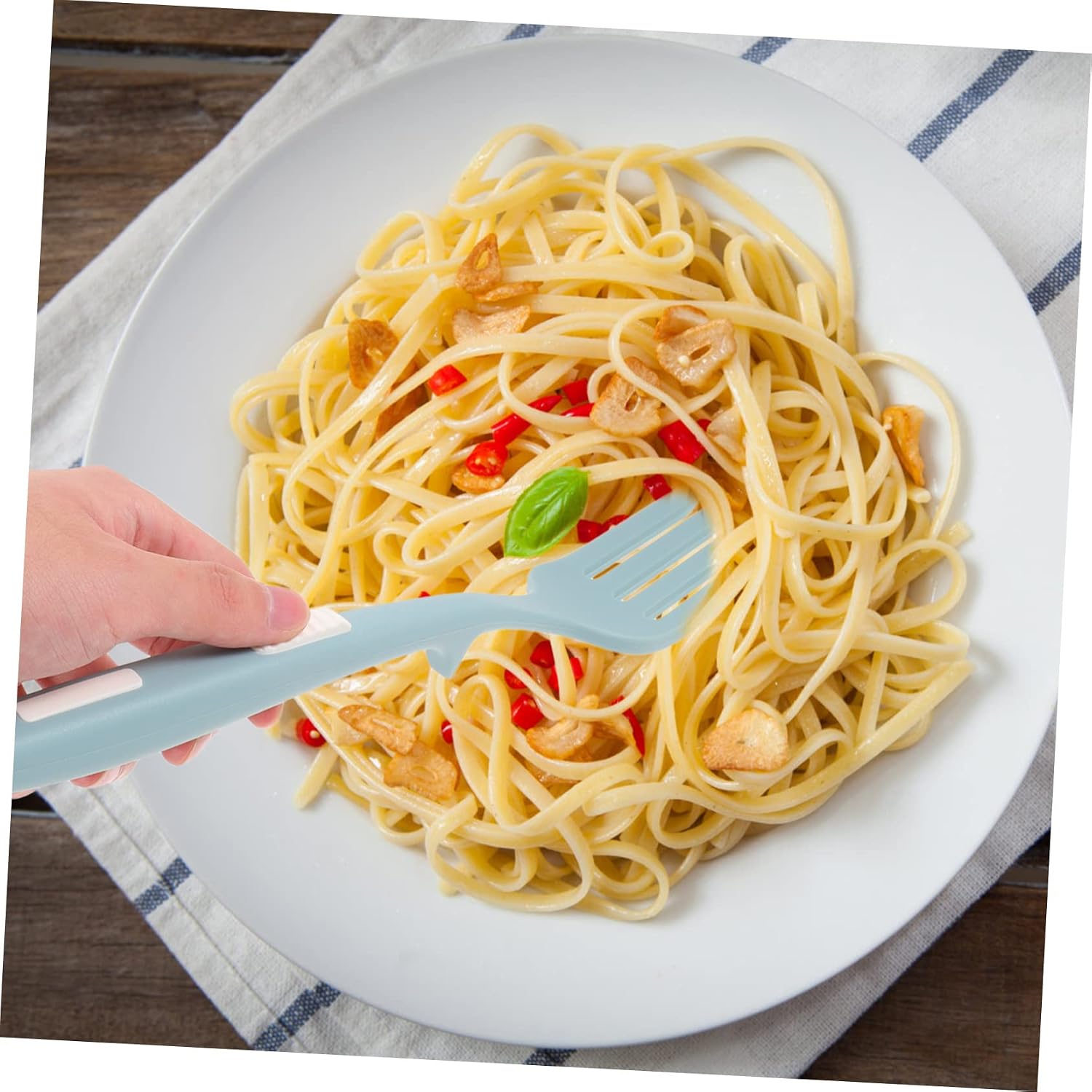 Cabilock 3pcs Kitchen Utensils Pasta Server Fork Reusable Food Fork Large Ergonomic Washable Tools