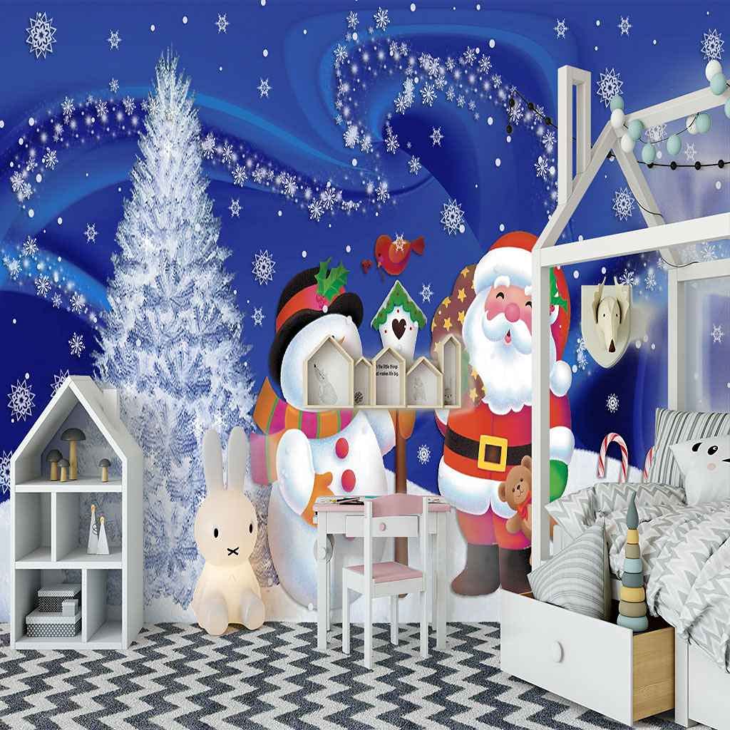 Papier peint Noël poster géant mural personnalisé 350x256 déco salon