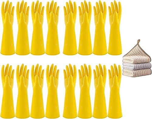 8 pares de guantes reutilizables para lavar platos de cocina, baño, guantes de limpieza de jardín, guantes de goma antideslizantes impermeables para