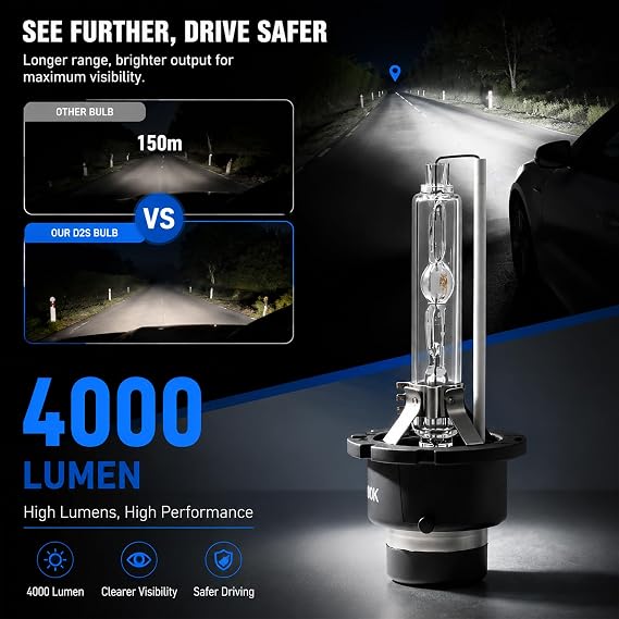 D2S HID Bulbs for 2014-2019 Infiniti QX60 Replace D2SC1 4300K Xenon Lamp