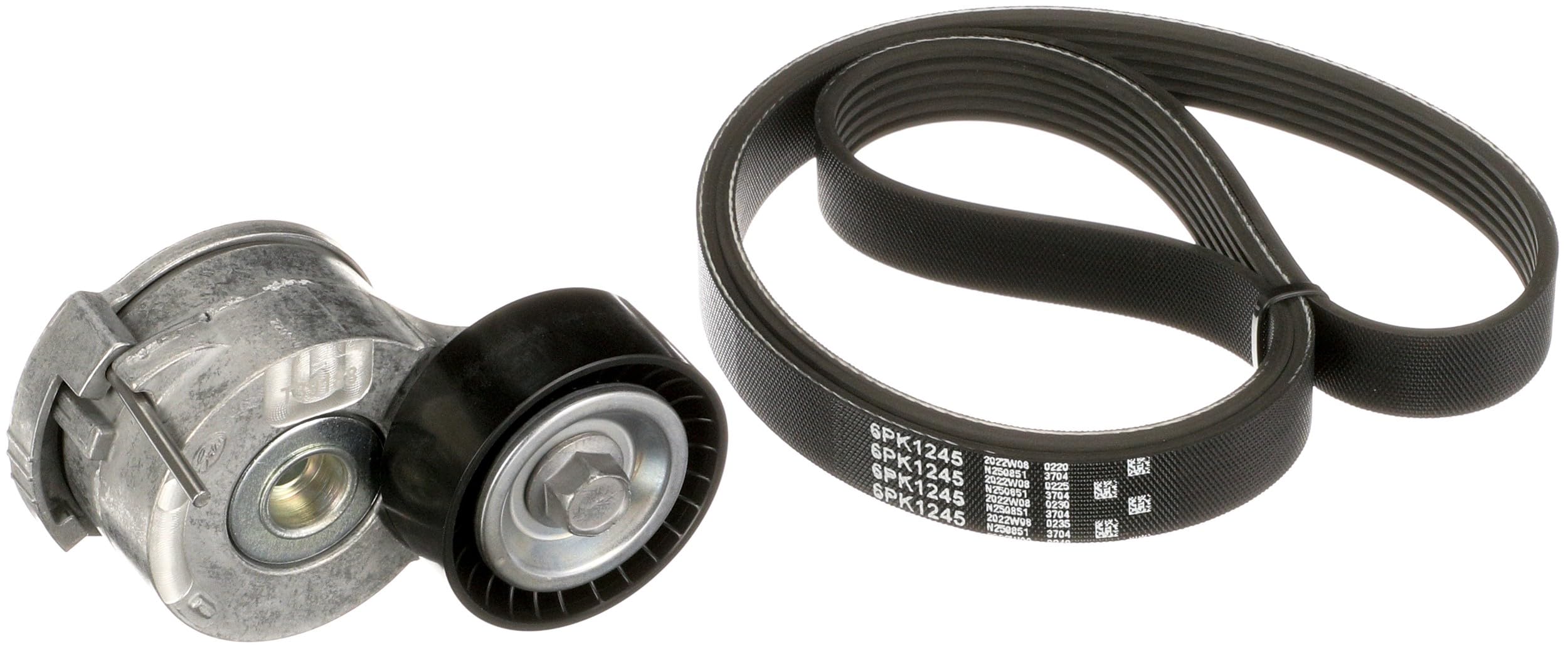 GATES Kit Cinghie Poly-V K046PK1245 EPDM (Etilene-Propilene-Diene-Caucciù) Compatibilità con FORD FOCUS III C-Max II DXA/CB7, DXA/CEU Kuga Mk2 DM2 S-MAX WA6 KUGA I