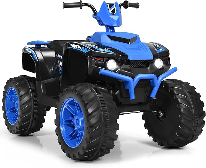 HONEY JOY 12V Ride On ATV, 4Wheeler Battery Powered Toddler Quad, 2 Speeds, LED