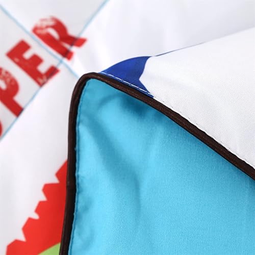 Miniatura 8 de Wowelife Juego de ropa de cama de dinosaurio para niños pequeños, juego de ropa de cama de dinosaurios azules y blancos para niños pequeños, juego