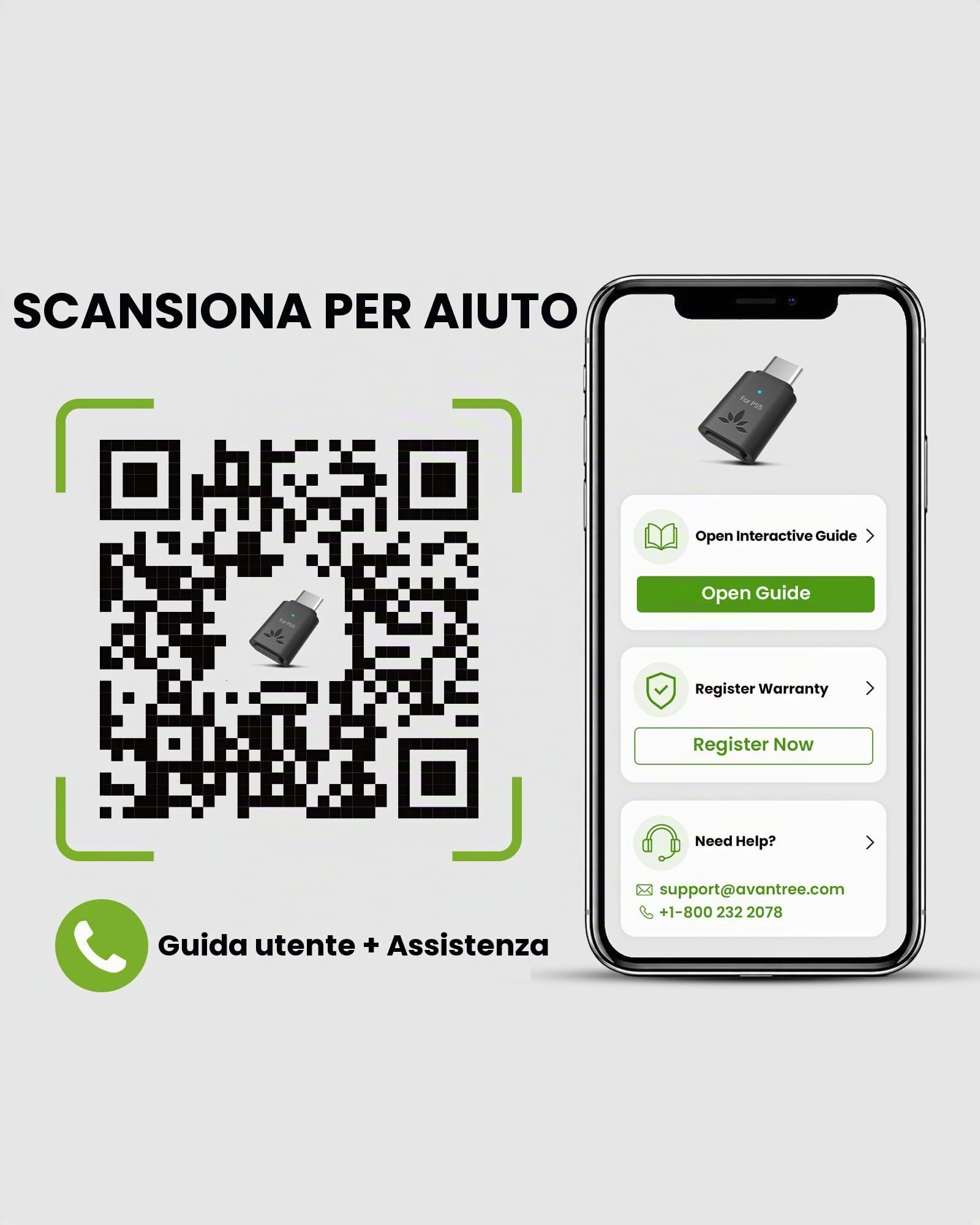 Avantree C81-Gaming – Adattatore Audio USB-C Bluetooth 5.3 per PS5, chip Qualcomm, aptX Adaptive & HD, Audio Premium, compatibile con AirPods, Cuffie Bose e altro (non compatibile con Pulse 3D)