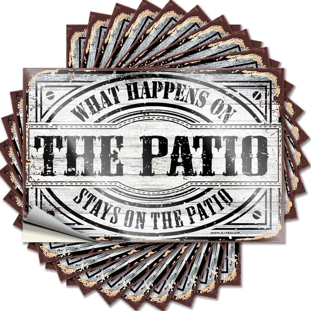 What Happens On The Patio Stays On The Patio Case Cats - Friends Tattoo Self Adhesive Sticker(8X12CM)