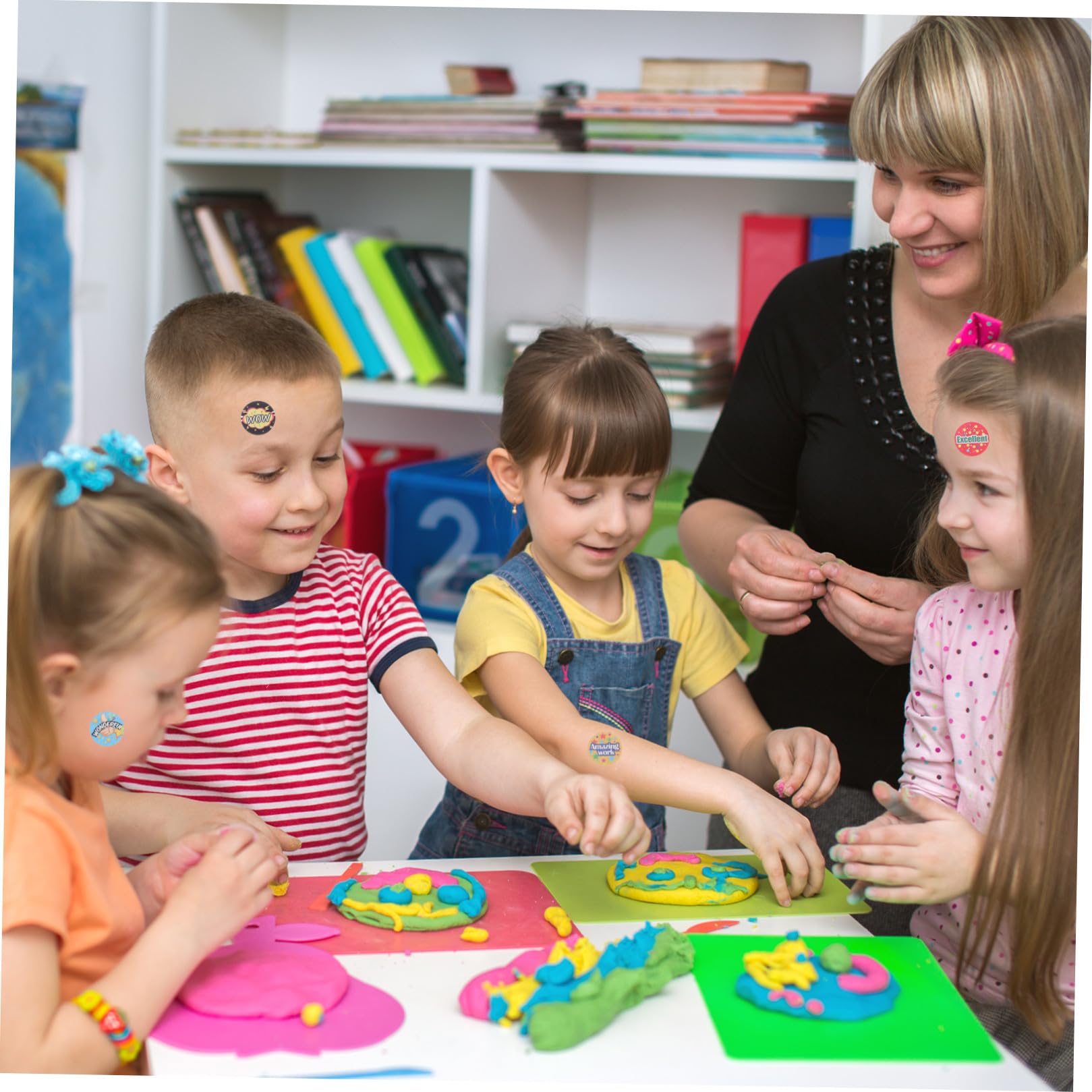 STOBOK 5rollen Roll School Kids Motivationsaufkleber Belohnungssticker Für Lehrer Verhaltensverbesserungen Der Schule Klassenzimmer Für Selbstmotivation Und Anerkennung