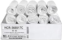 Vista 9 de Aluf Plastics - Bolsas de basura de alta densidad, 10 galones, 1000 unidades, 8 micras (eq), 24 x 24 pulgadas, negras, para baño, oficina