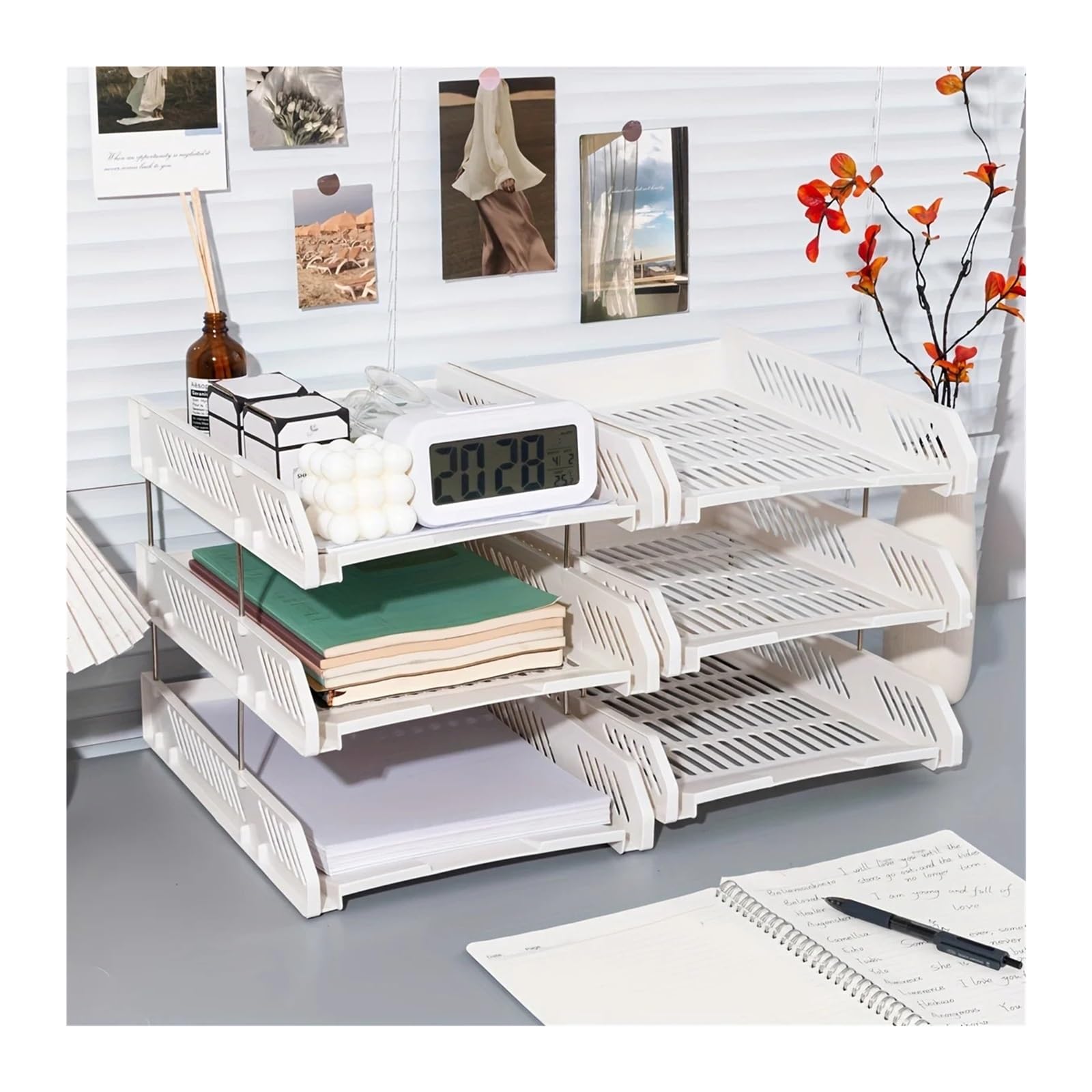 Briefablage Stapelbarer Briefablage-Organizer Mit 3 Ebenen