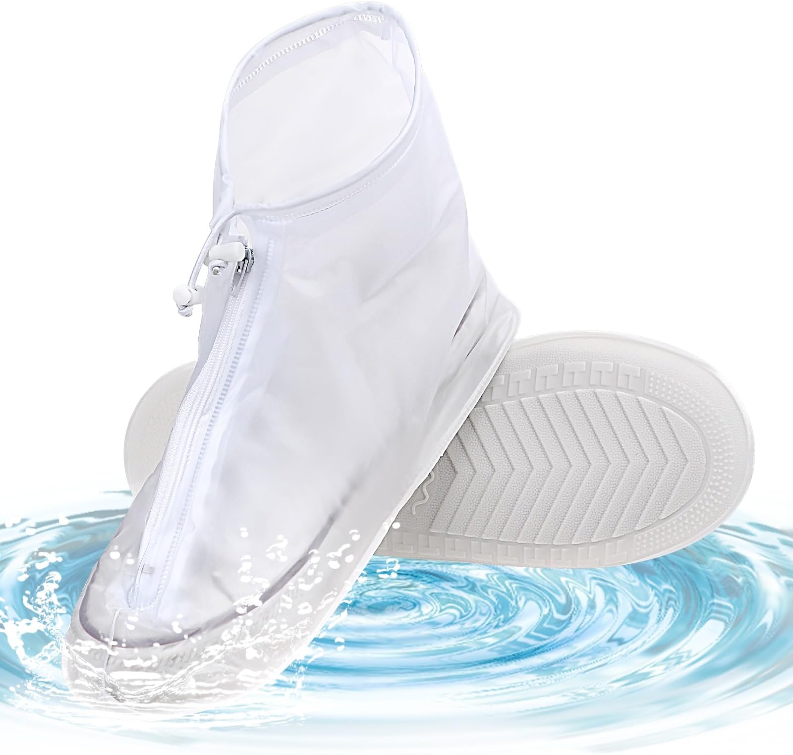 OasisgaloreOasisgalore Reusable Rain Shoes,Shoe Cover Rainproof For Men Women,Non-Slip Shoe Protector Cover With Zipper