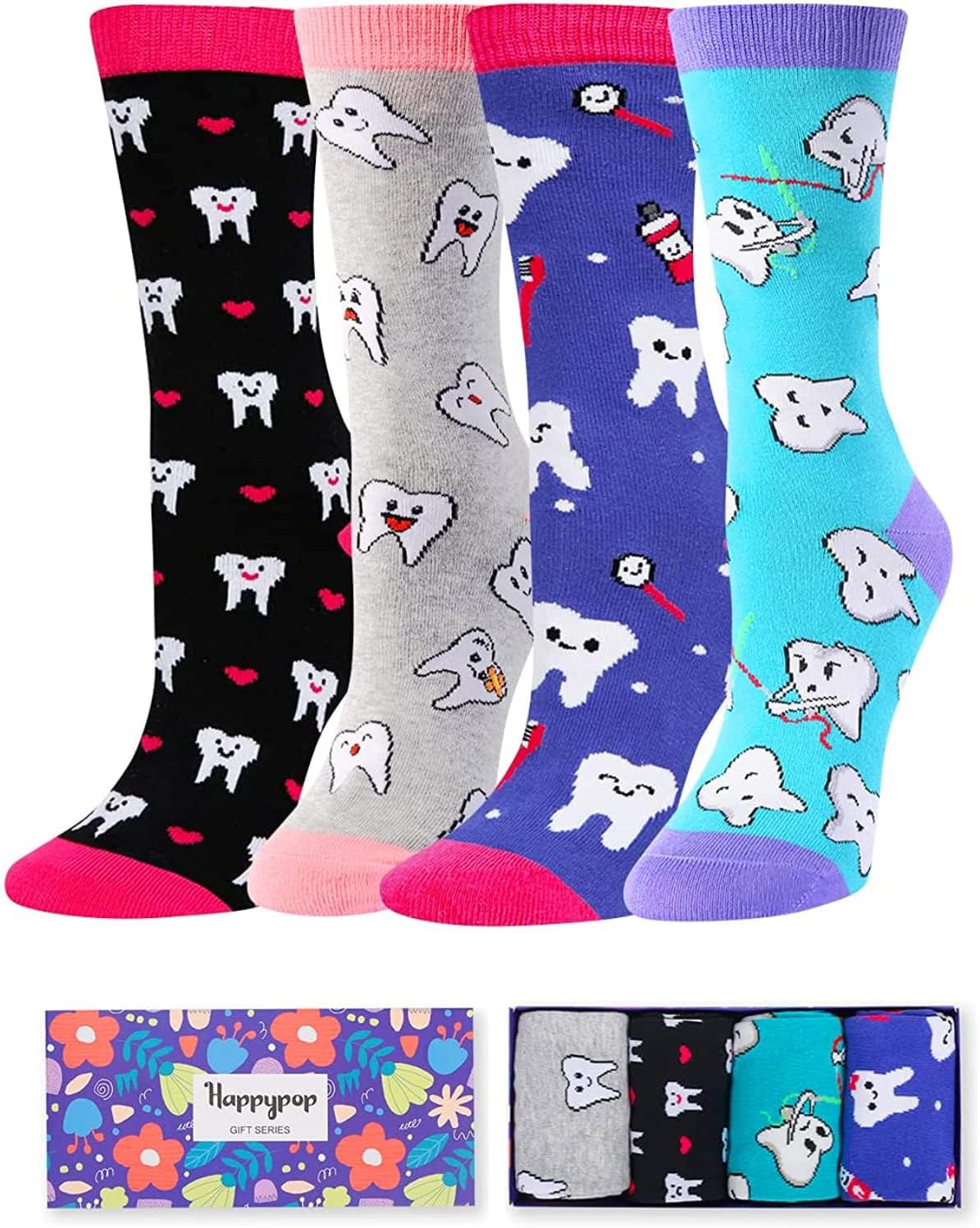 Nurses Dentist EMT Gifts - Paramedic Cancer Patients EMS Gift, Teeth Nursing Socks