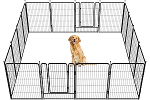 FXW Rollick Dog Playpen for Yard, RV Camping—Patented, 40 inch 16 Panels