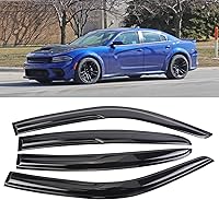 Vista 27 de Protector de lluvia Deflector de viento para montaje exterior, viseras de ventana con cinta compatible con Ford F-250 1999-2016 Super Duty