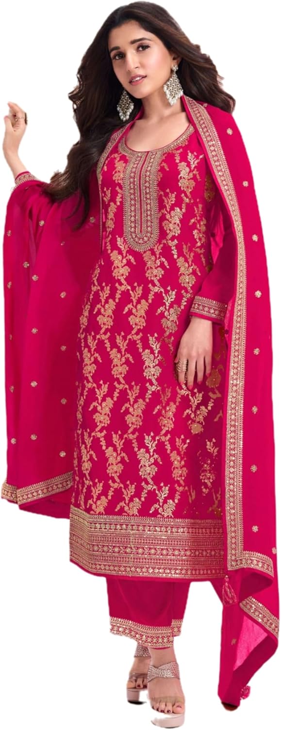 indian salwar kameez ready to wear Eid festival embroidered wedding plus size salwar suit for women (2805)