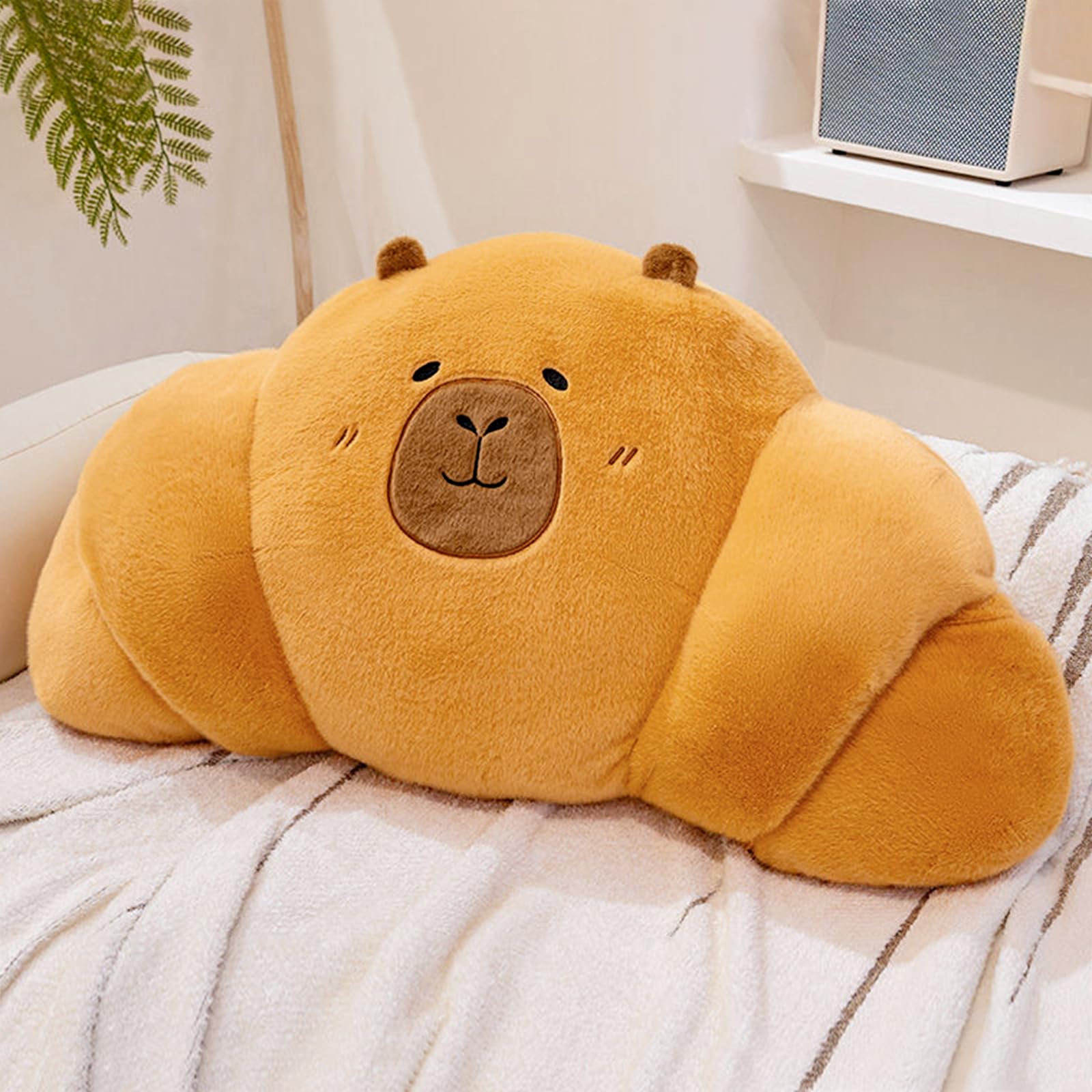 shownicer Peluche a forma di croissant Capybara, peluche Kawaii Croissant, regalo per adulti e bambini, 3 anni (100 cm)