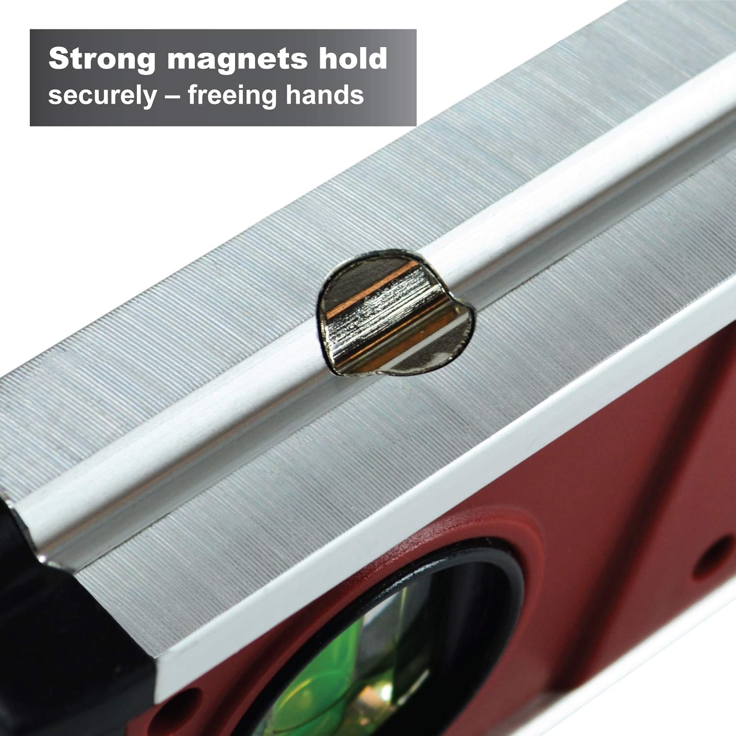 Calculated Industries 7210 AccuMASTER PRO Digital Torpedo Level and Protractor | 10” Inch | Neodymium Magnets | Bright LED Display | IP54 Dust/Water Resistant, Red - - 