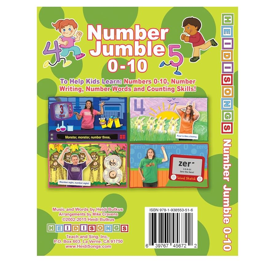 Amazon.com: Number Jumble 0-10 Animated DVD : Heidi Butkus